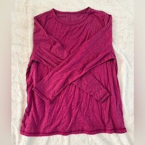 Women's Long Sleeve Top - Maroon